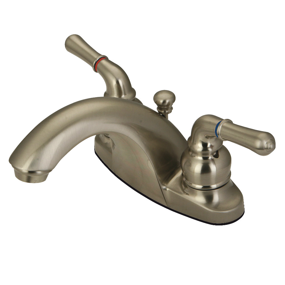Kingston Brass KB7648NML 4 in. Centerset Bathroom Faucet, Brushed Nickel