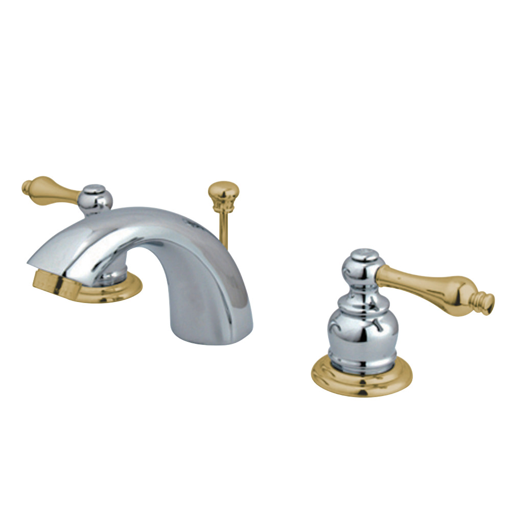 Kingston Brass KB944AL Victorian Mini-Widespread Bathroom Faucet, Polished Chrome/Polished Brass