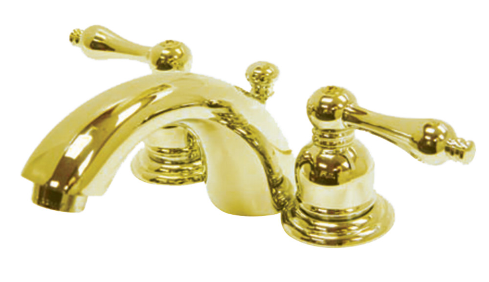 Kingston Brass KB942AL Victorian Mini-Widespread Bathroom Faucet, Polished Brass