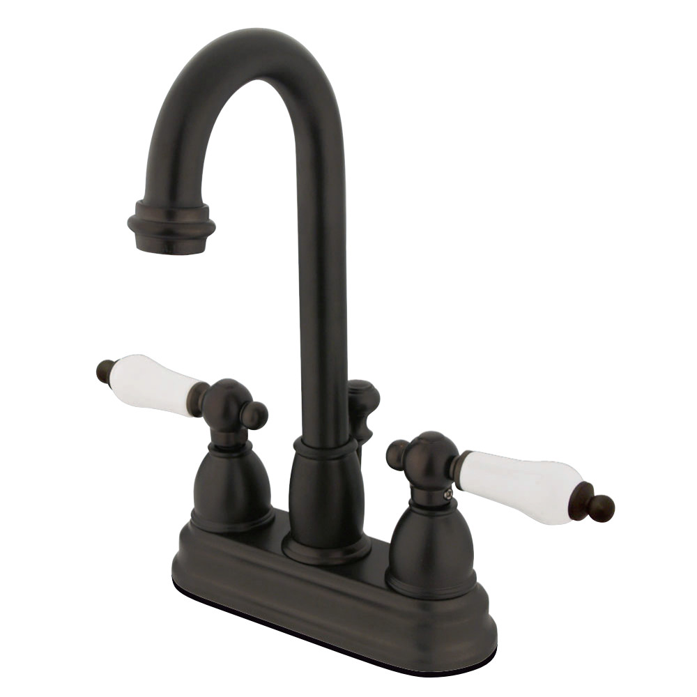 Kingston Brass KB3615PL 4 in. Centerset Bathroom Faucet, Oil Rubbed Bronze