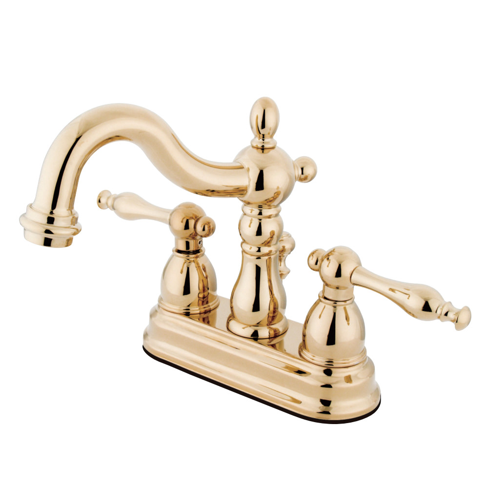 Kingston Brass KB1602NL 4 in. Centerset Bathroom Faucet, Polished Brass
