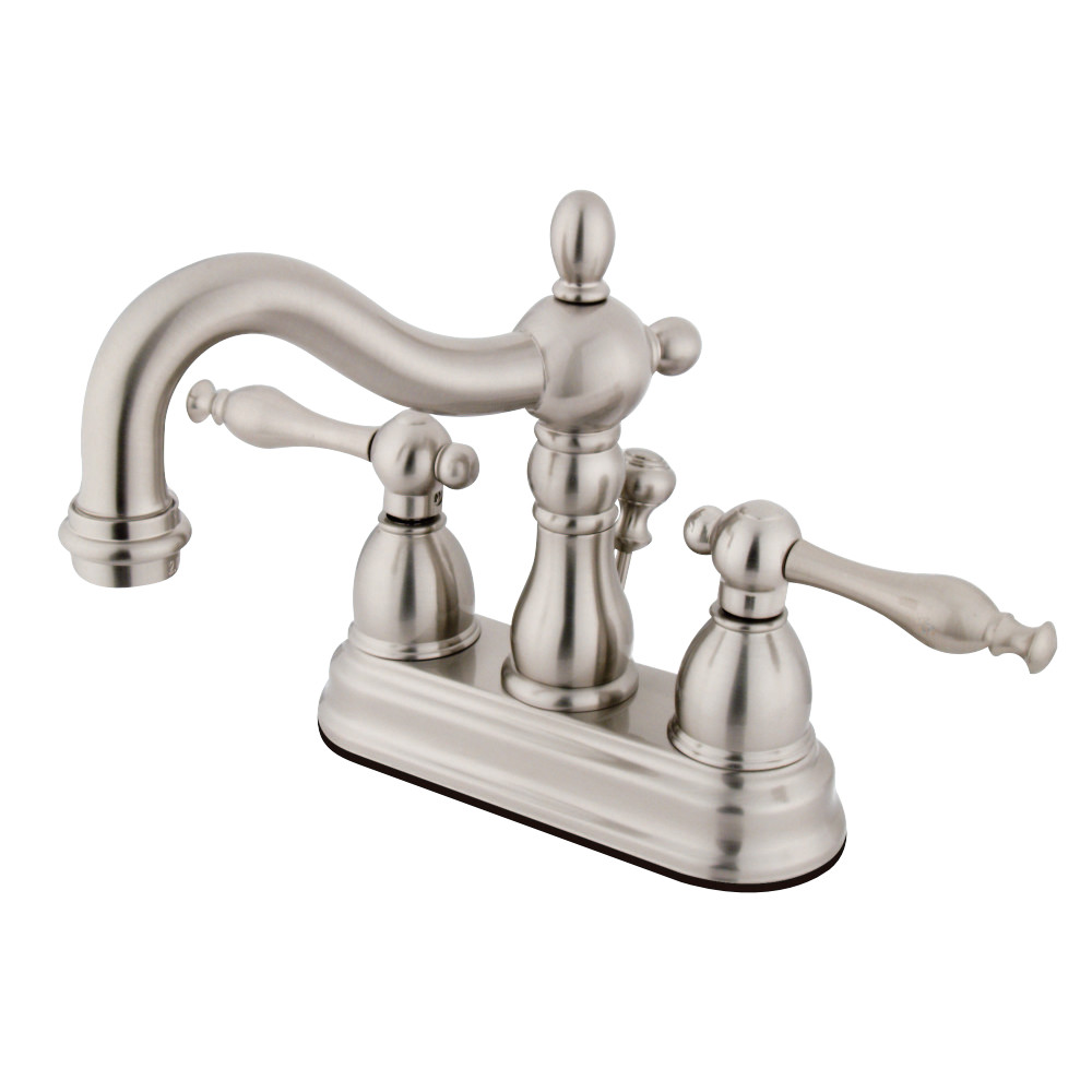 Kingston Brass KB1608NL 4 in. Centerset Bathroom Faucet, Brushed Nickel