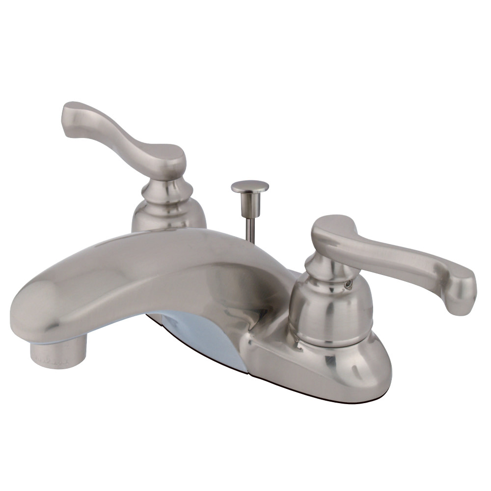 Kingston Brass KB8628FL 4 in. Centerset Bathroom Faucet, Brushed Nickel