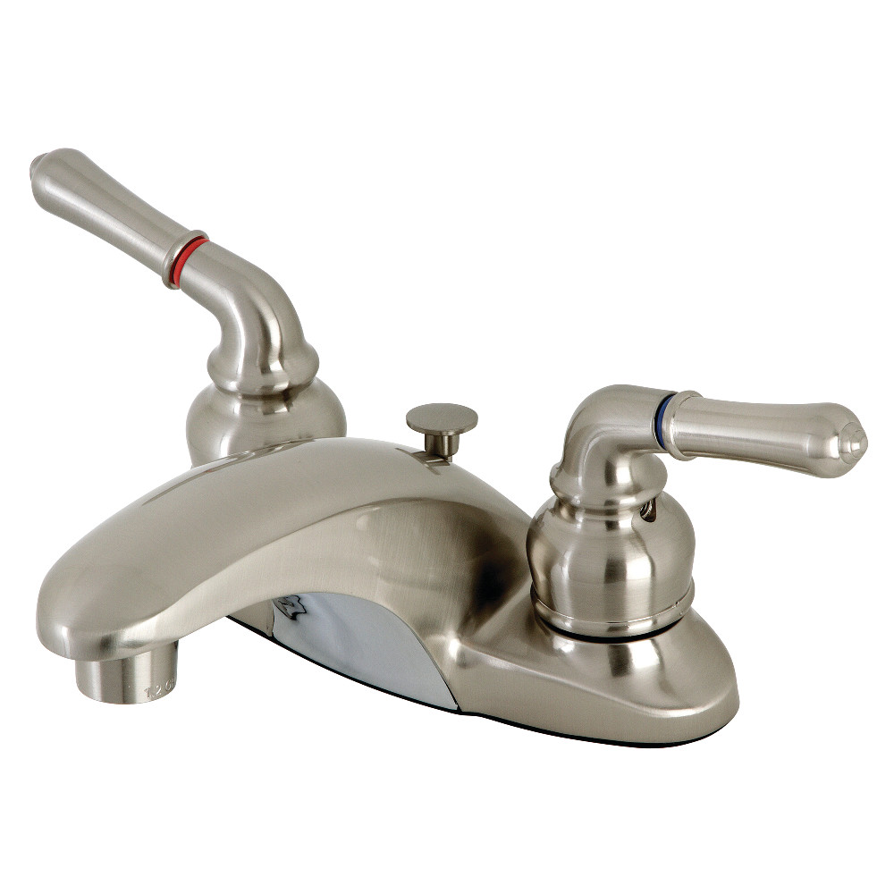 Kingston Brass KB628B 4 in. Centerset Bathroom Faucet, Brushed Nickel