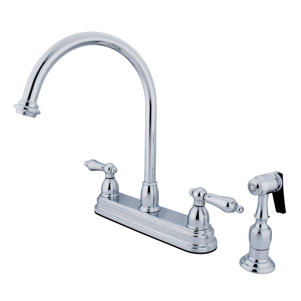 Kingston Brass KB3751ALBS Restoration 8-Inch Centerset Kitchen Faucet, Polished Chrome