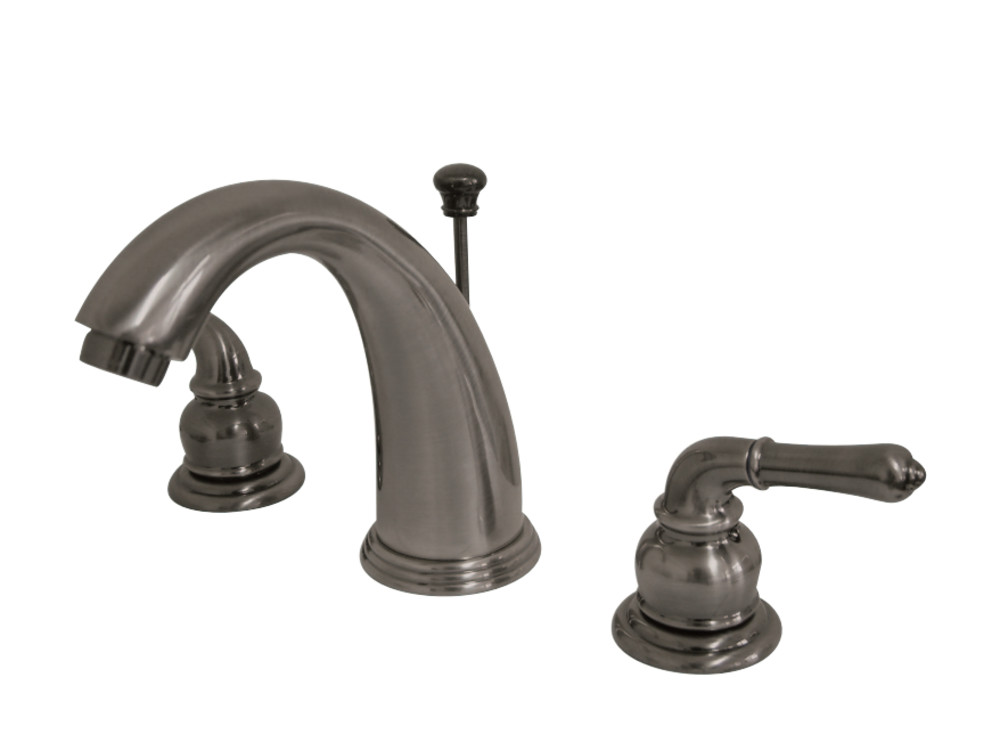 Kingston Brass KB983 Widespread Bathroom Faucet, Black Stainless