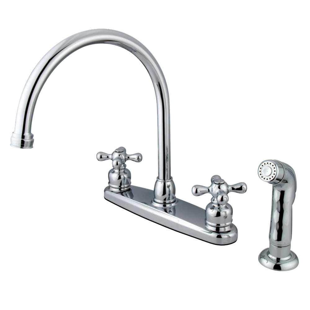 Kingston Brass KB721AXSP Vintage 8-Inch Centerset Kitchen Faucet, Polished Chrome