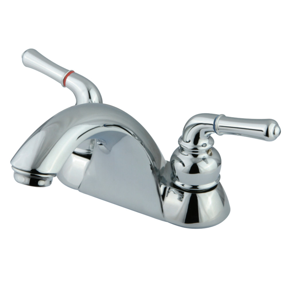 Kingston Brass KB2621LP 4 in. Centerset Bathroom Faucet, Polished Chrome