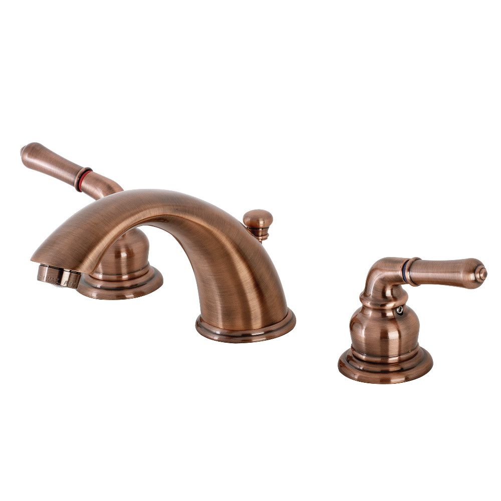 Kingston Brass KB966 Magellan Widespread Bathroom Faucet with Retail Pop-Up, Antique Copper