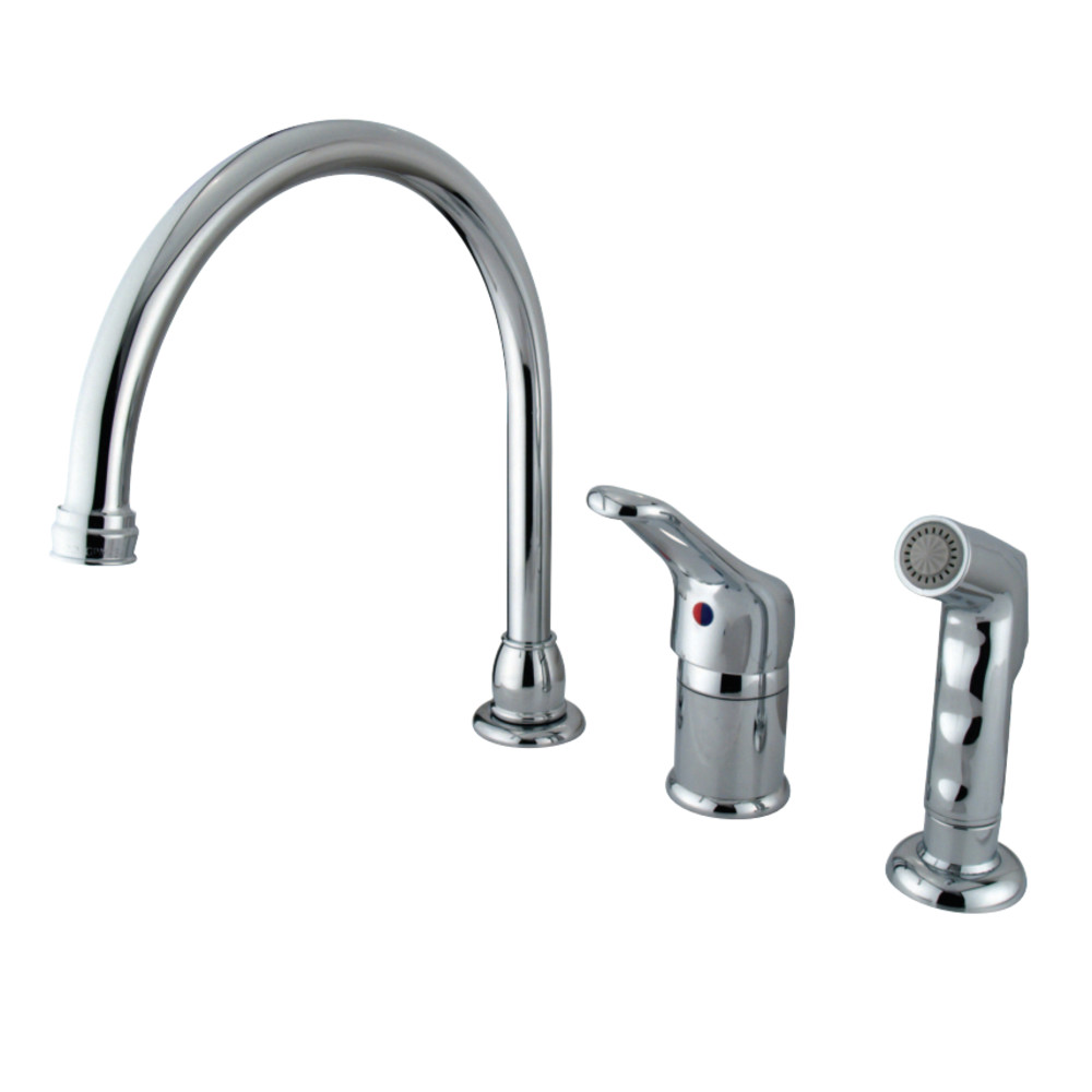 Kingston Brass KB811 Single-Handle Widespread Kitchen Faucet, Polished Chrome