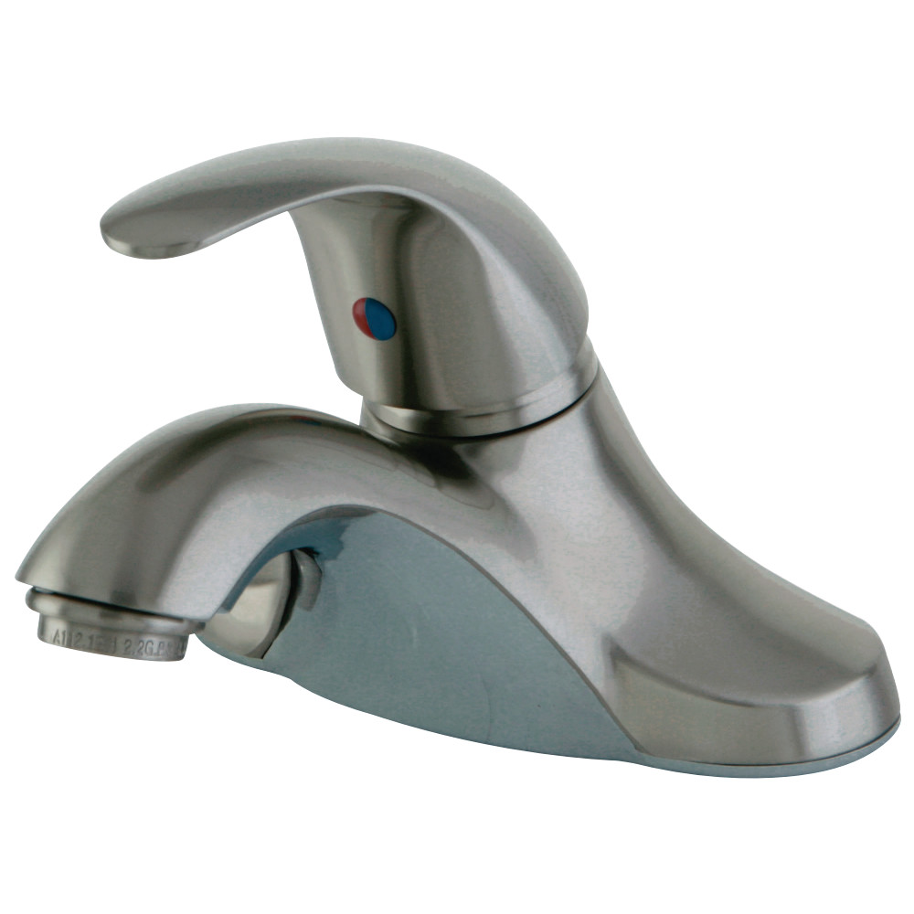 Kingston Brass KB6548LP Single-Handle 4 in. Centerset Bathroom Faucet, Brushed Nickel
