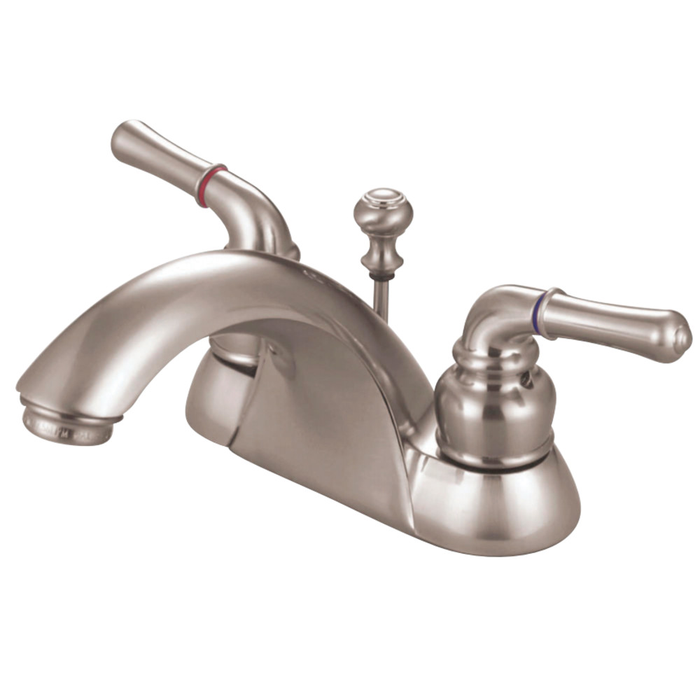 Kingston Brass KB2628B Naples 4 in. Centerset Bathroom Faucet, Brushed Nickel