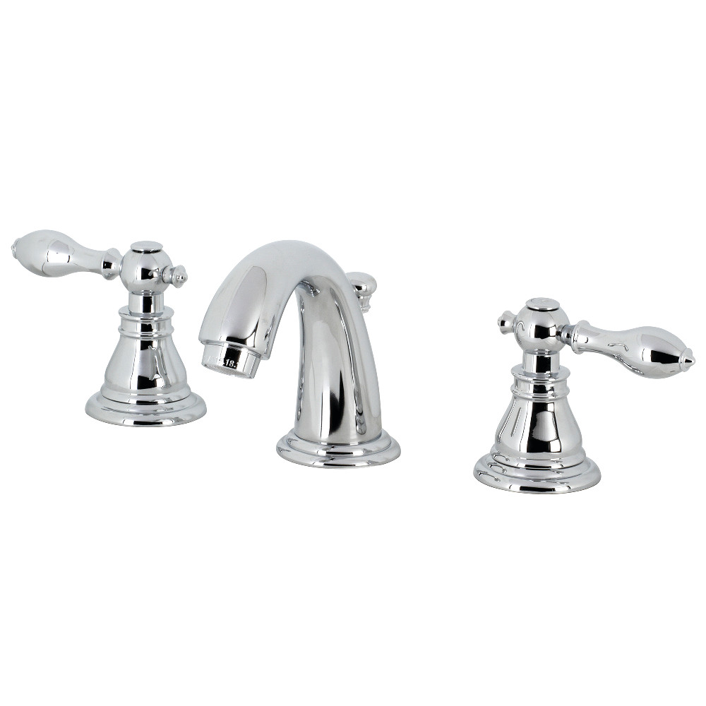 Kingston Brass KB911ACL American Classic Widespread Bathroom Faucet with Retail Pop-Up, Polished Chrome