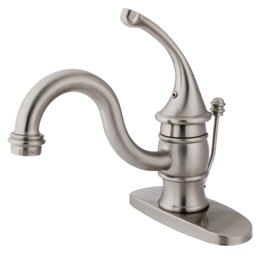 Kingston Brass KB3408GL Single-Handle 4 in. Centerset Bathroom Faucet, Brushed Nickel