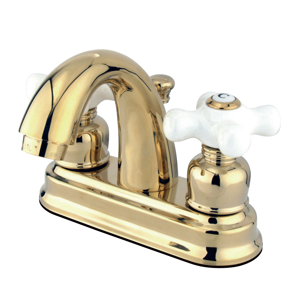 Kingston Brass KB5612PX Restoration 4 in. Centerset Bathroom Faucet, Polished Brass