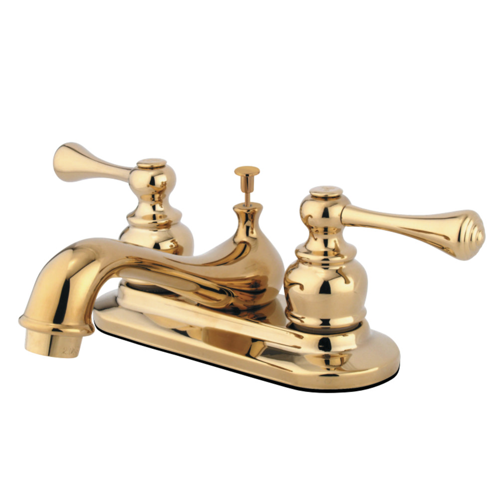 Kingston Brass KB602BL 4 in. Centerset Bathroom Faucet, Polished Brass