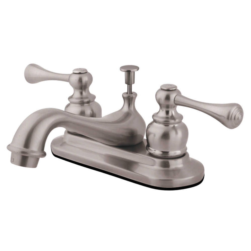 Kingston Brass KB608BL 4 in. Centerset Bathroom Faucet, Brushed Nickel