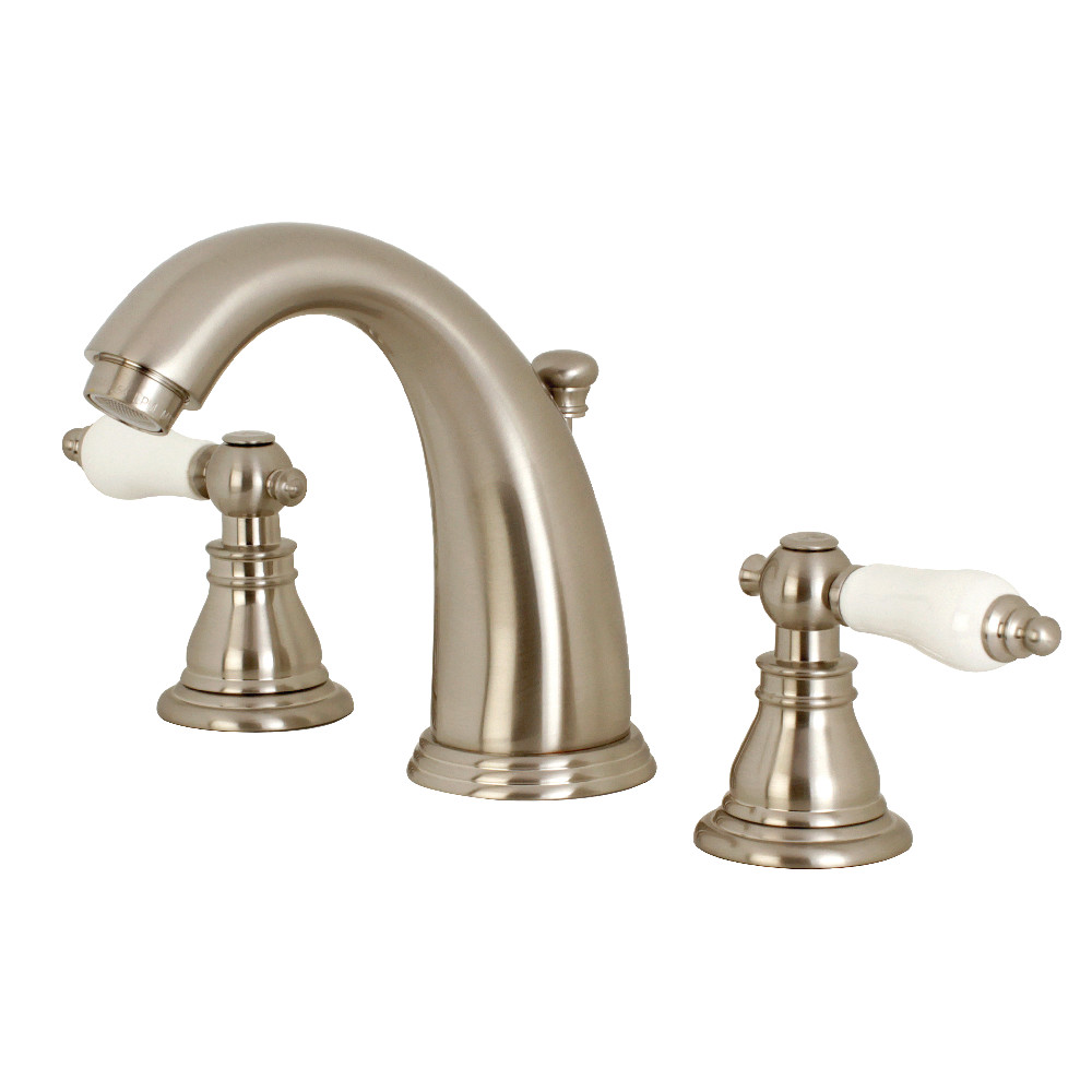 Kingston Brass KB988APL Widespread Bathroom Faucet, Brushed Nickel