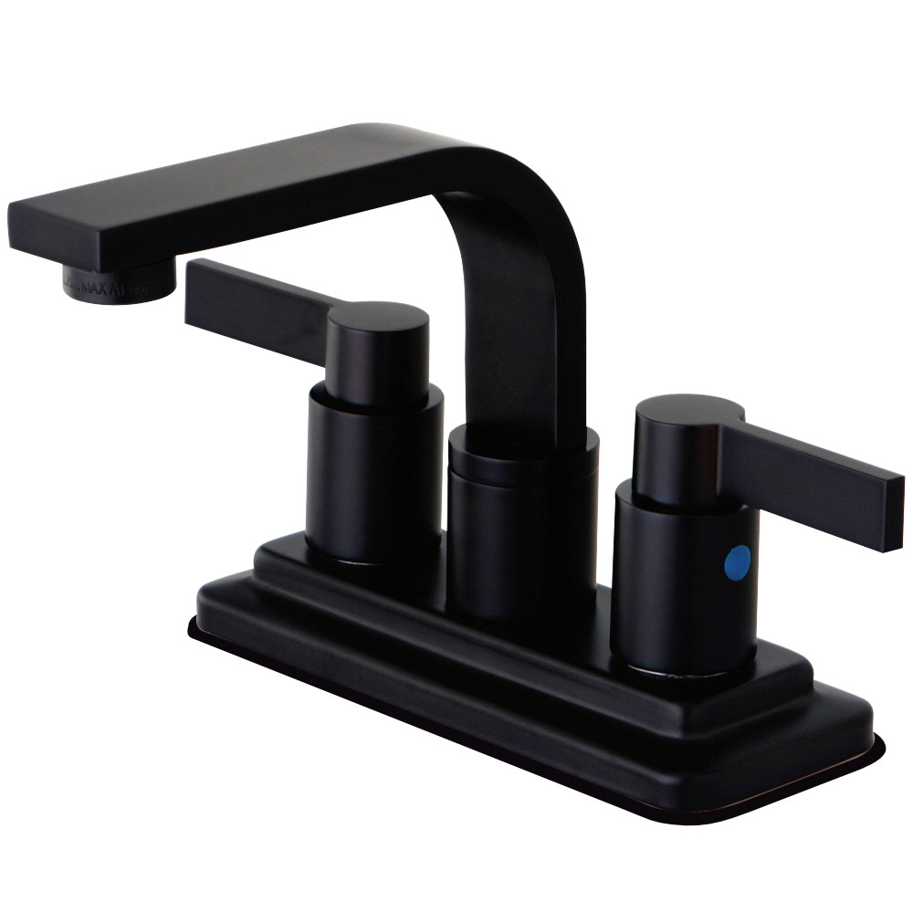 Kingston Brass KB8465NDL NuvoFusion 4-Inch Centerset Bathroom Faucet, Oil Rubbed Bronze