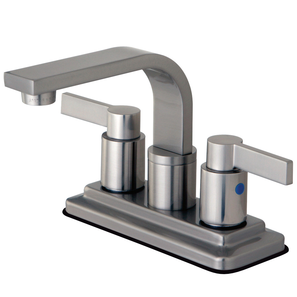 Kingston Brass KB8468NDL NuvoFusion 4-Inch Centerset Bathroom Faucet, Brushed Nickel