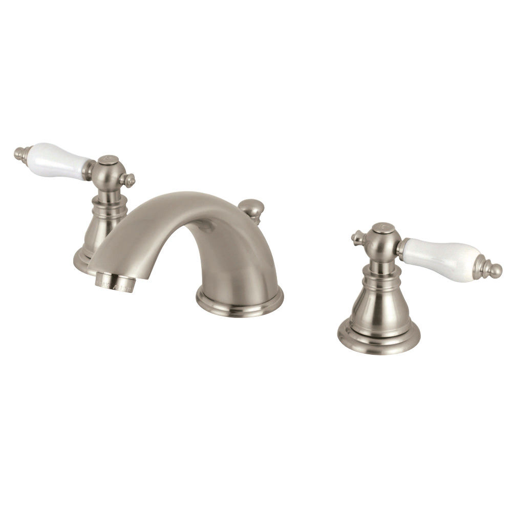 Kingston Brass KB968APL Widespread Bathroom Faucet, Brushed Nickel