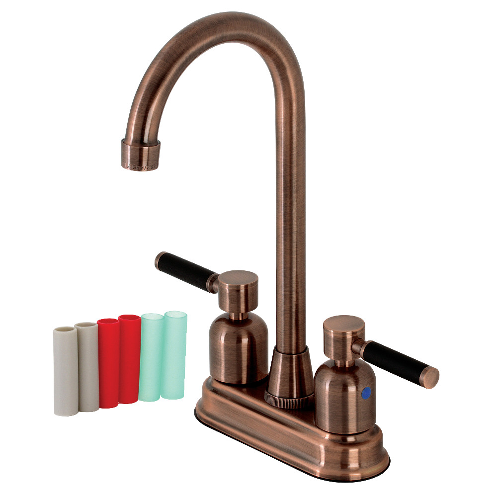 Kingston Brass KB849DKLAC Kaiser Bar Faucet, Antique Copper