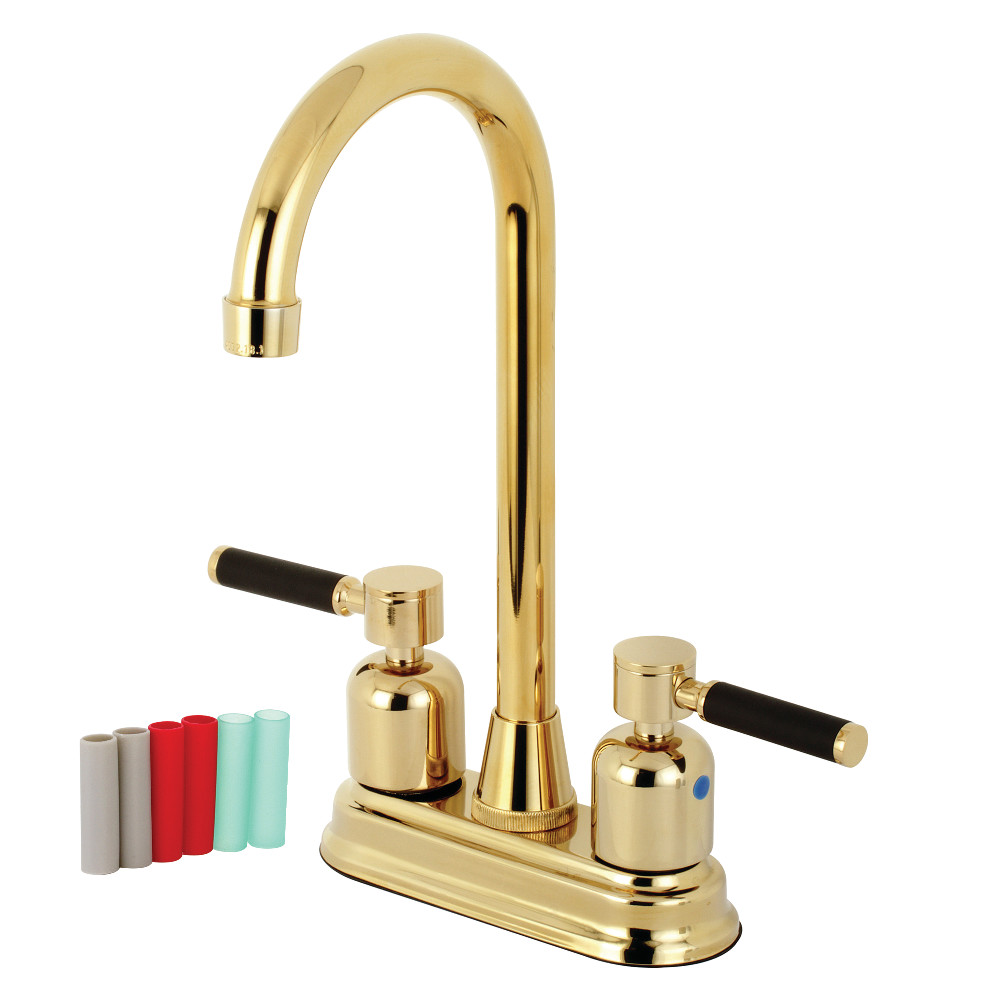 Kingston Brass KB8492DKL Kaiser Bar Faucet, Polished Brass