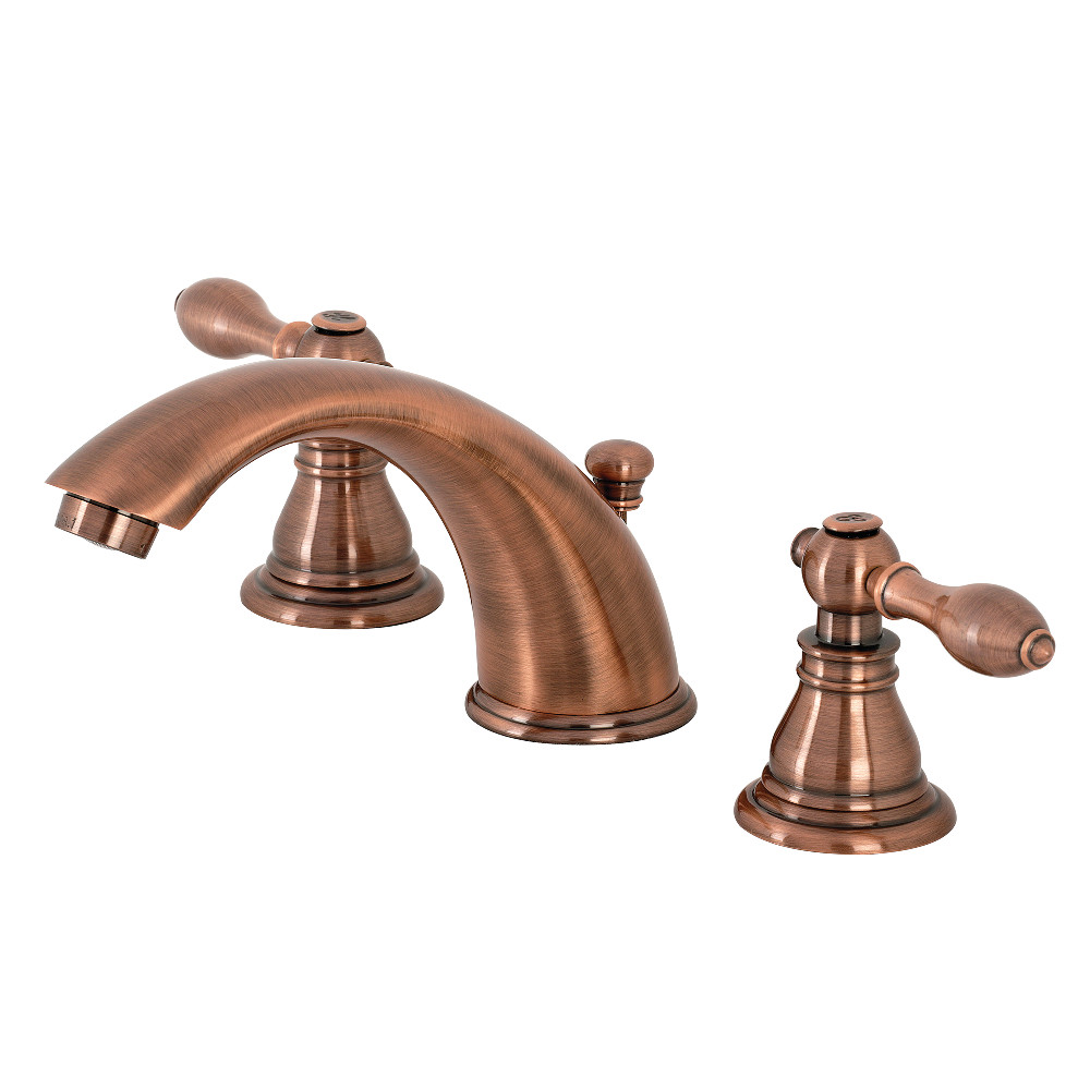Kingston Brass KB966ACL American Classic Widespread Bathroom Faucet with Retail Pop-Up, Antique Copper
