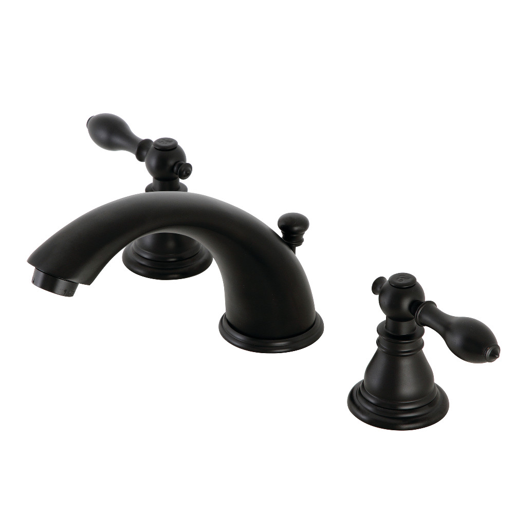 Kingston Brass KB960ACL American Classic Widespread Bathroom Faucet with Retail Pop-Up, Matte Black