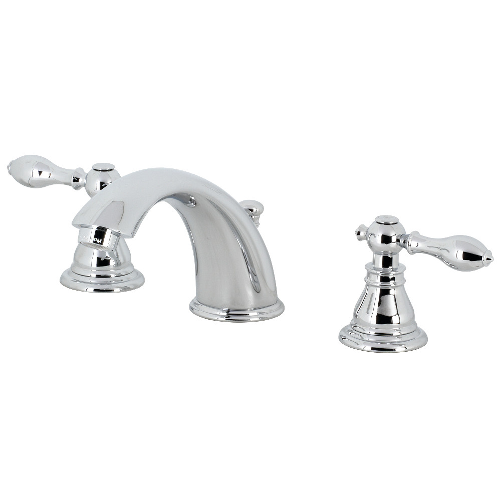 Kingston Brass KB961ACL American Classic Widespread Bathroom Faucet with Retail Pop-Up, Polished Chrome