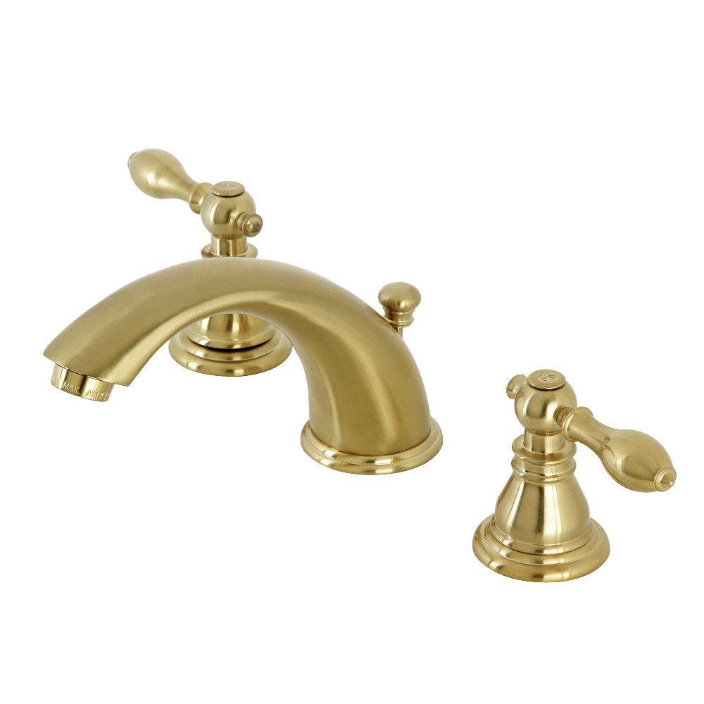 Kingston Brass KB967ACLSB American Classic Widespread Bathroom Faucet with Retail Pop-Up, Brushed Brass