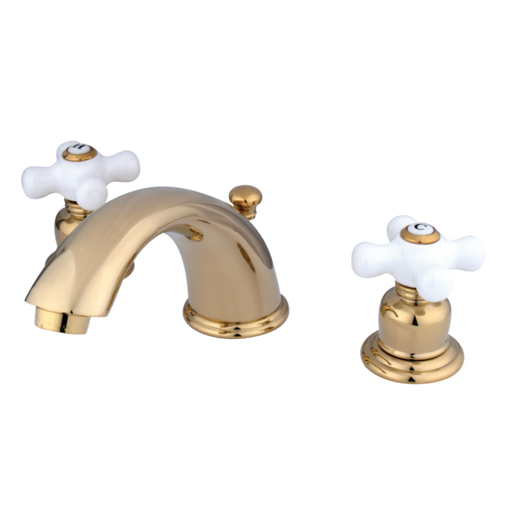 Kingston Brass KB962PX Magellan Widespread Bathroom Faucet, Polished Brass
