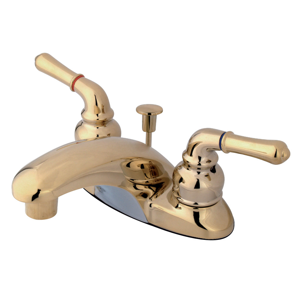 Kingston Brass KB622 4 in. Centerset Bathroom Faucet, Polished Brass