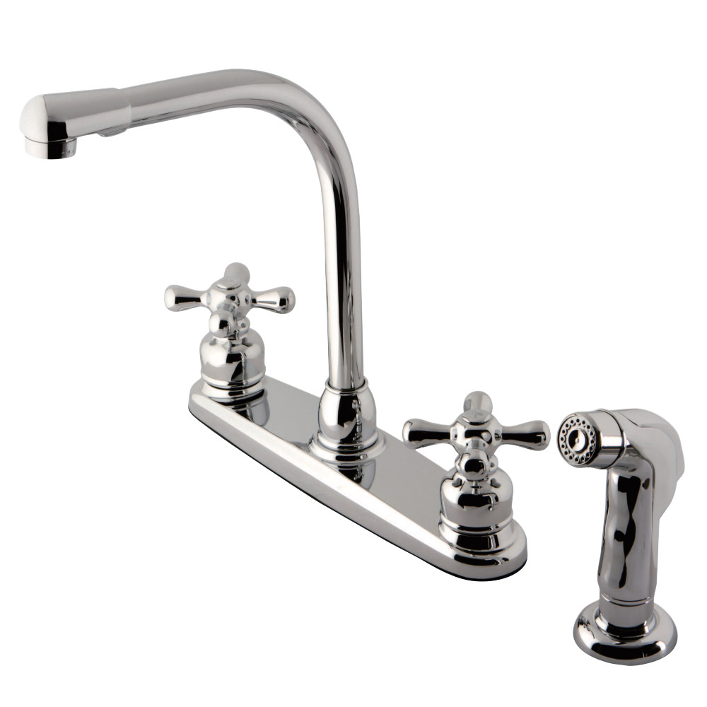 Kingston Brass KB711AXSP Victorian Centerset Kitchen Faucet, Polished Chrome