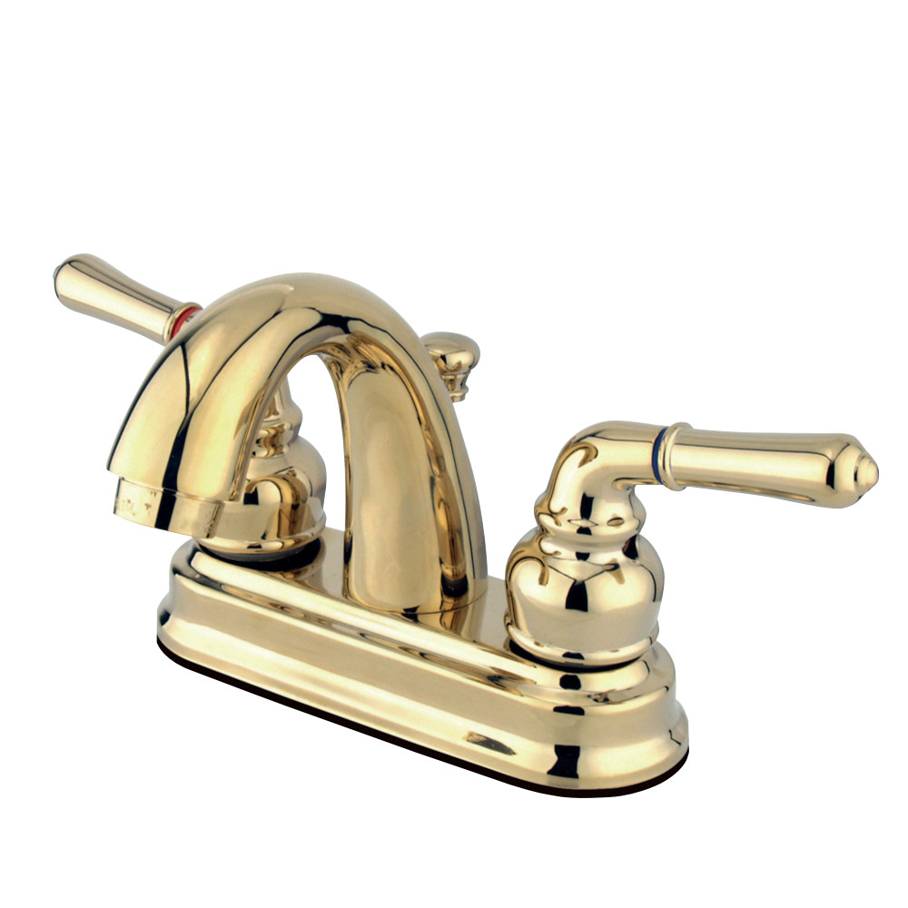 Kingston Brass KB5612NML 4 in. Centerset Bathroom Faucet, Polished Brass