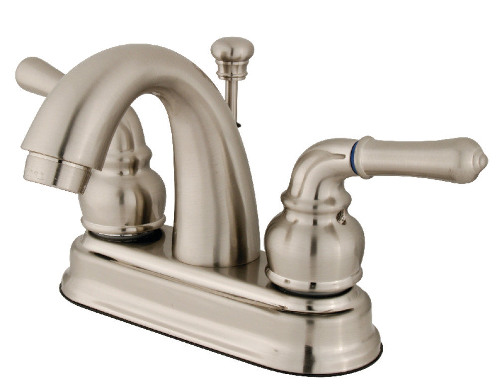 Kingston Brass KB5618NML 4 in. Centerset Bathroom Faucet, Brushed Nickel