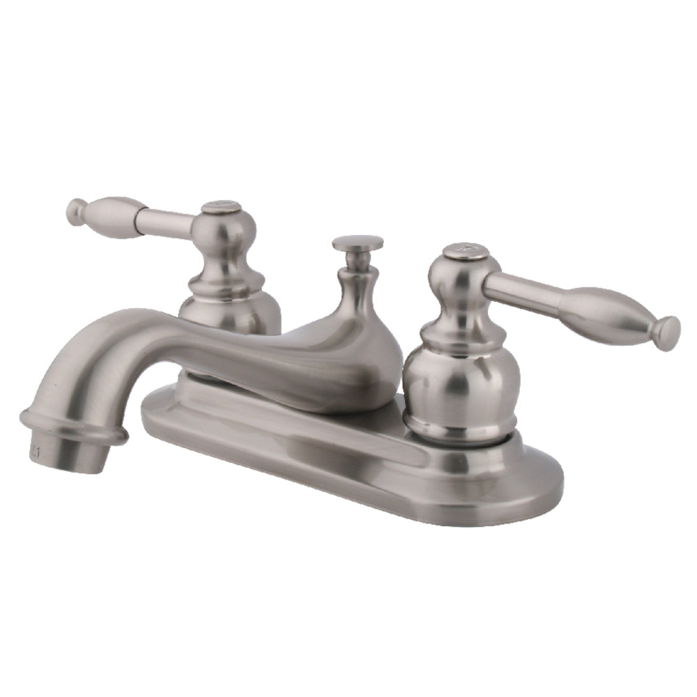 Kingston Brass KB608KL 4 in. Centerset Bathroom Faucet, Brushed Nickel