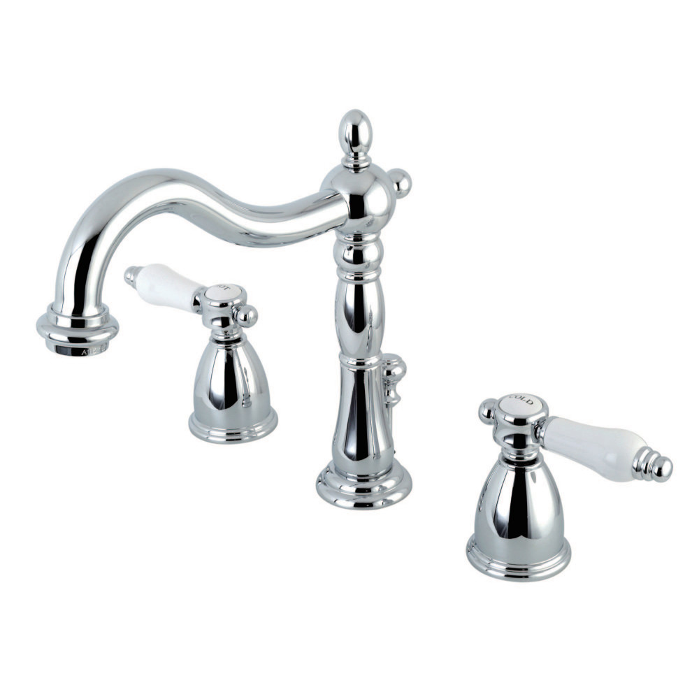 Kingston Brass KB1971BPL Bel-Air Widespread Bathroom Faucet with Plastic Pop-Up, Polished Chrome