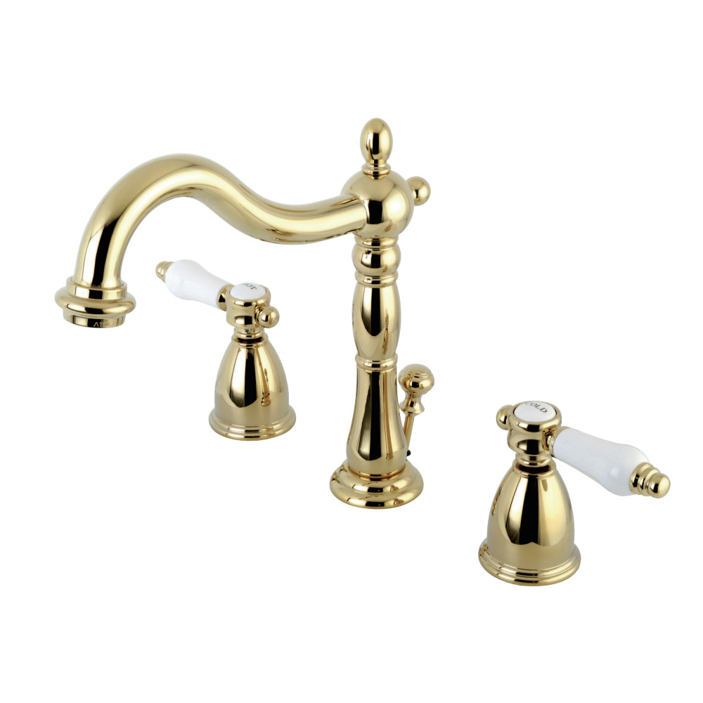 Kingston Brass KB1972BPL Bel-Air Widespread Bathroom Faucet with Brass Pop-Up, Polished Brass