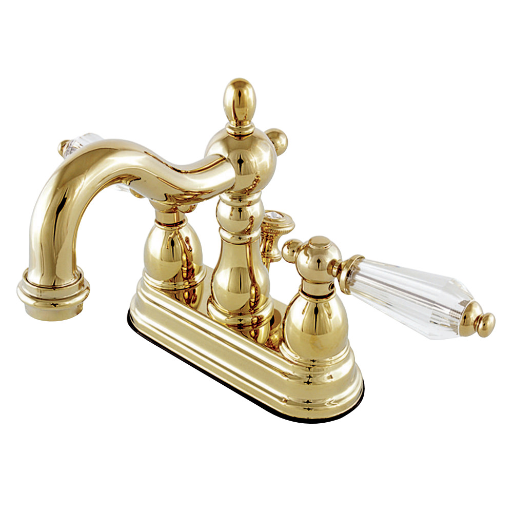 Kingston Brass KB1602WLL 4 in. Centerset Bathroom Faucet, Polished Brass