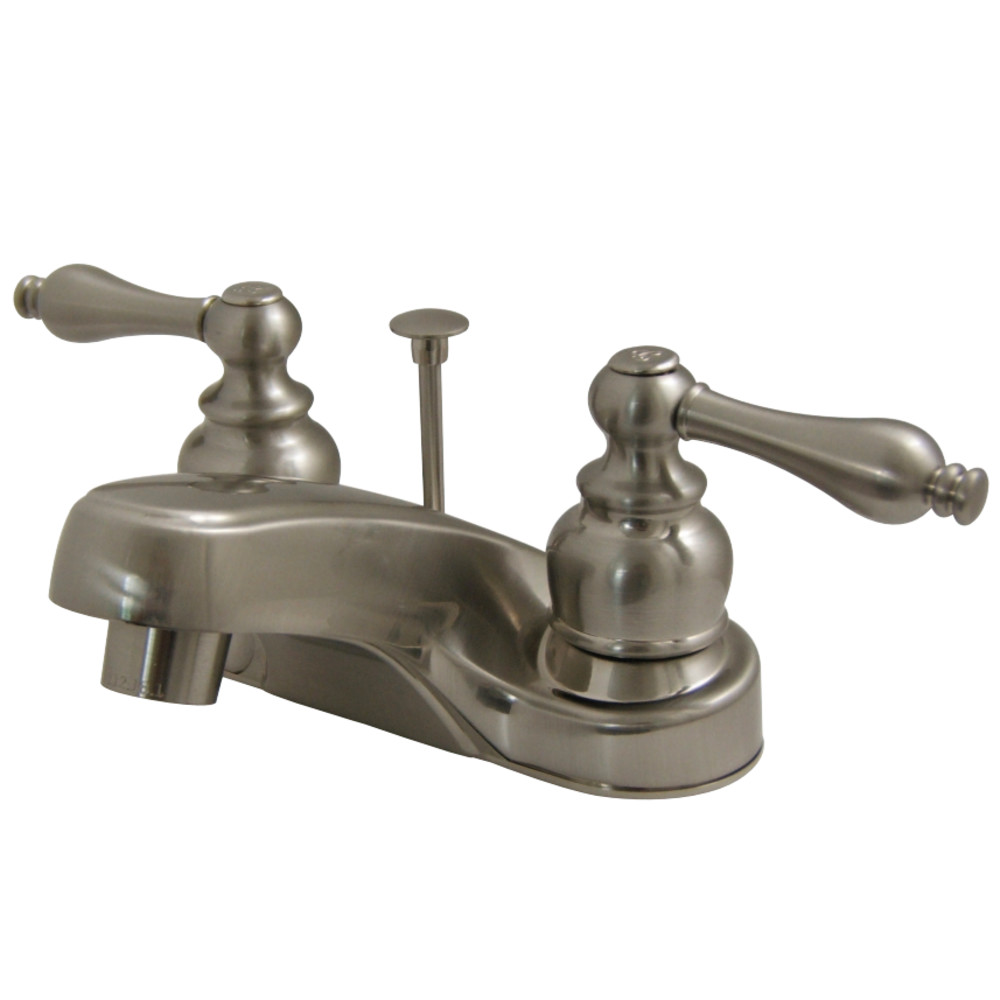 Kingston Brass KB258AL 4 in. Centerset Bathroom Faucet, Brushed Nickel