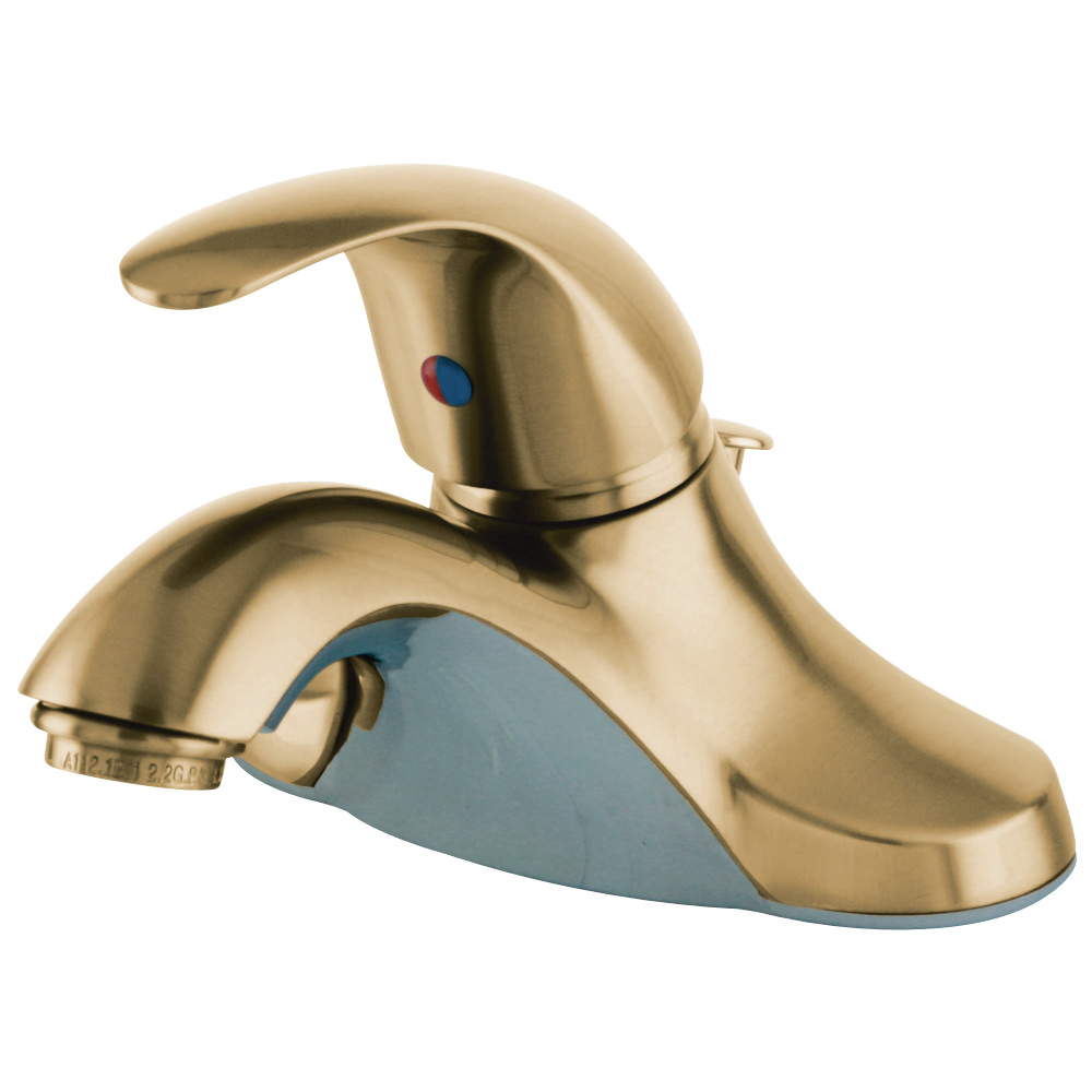 Kingston Brass KB6542 Single-Handle 4 in. Centerset Bathroom Faucet, Polished Brass