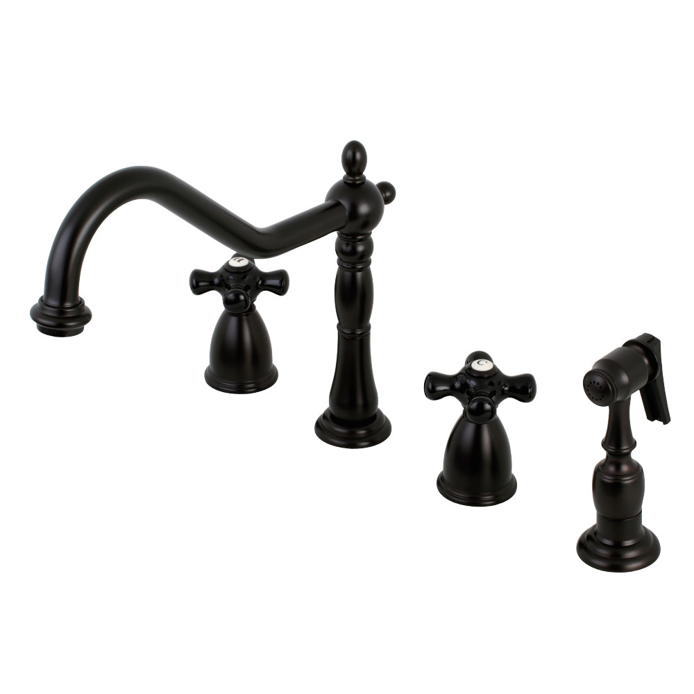 Kingston Brass KB1795PKXBS Widespread Kitchen Faucet, Oil Rubbed Bronze