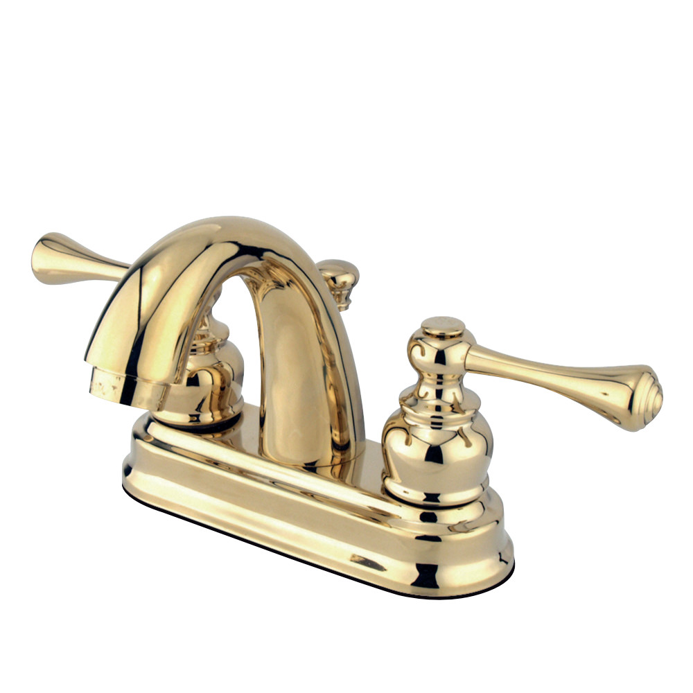 Kingston Brass KB5612BL 4 in. Centerset Bathroom Faucet, Polished Brass