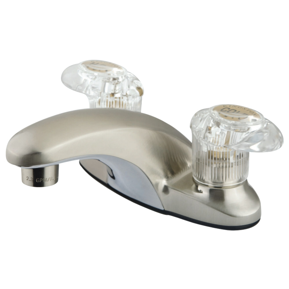 Kingston Brass KB6158LP 4 in. Centerset Bathroom Faucet, Brushed Nickel