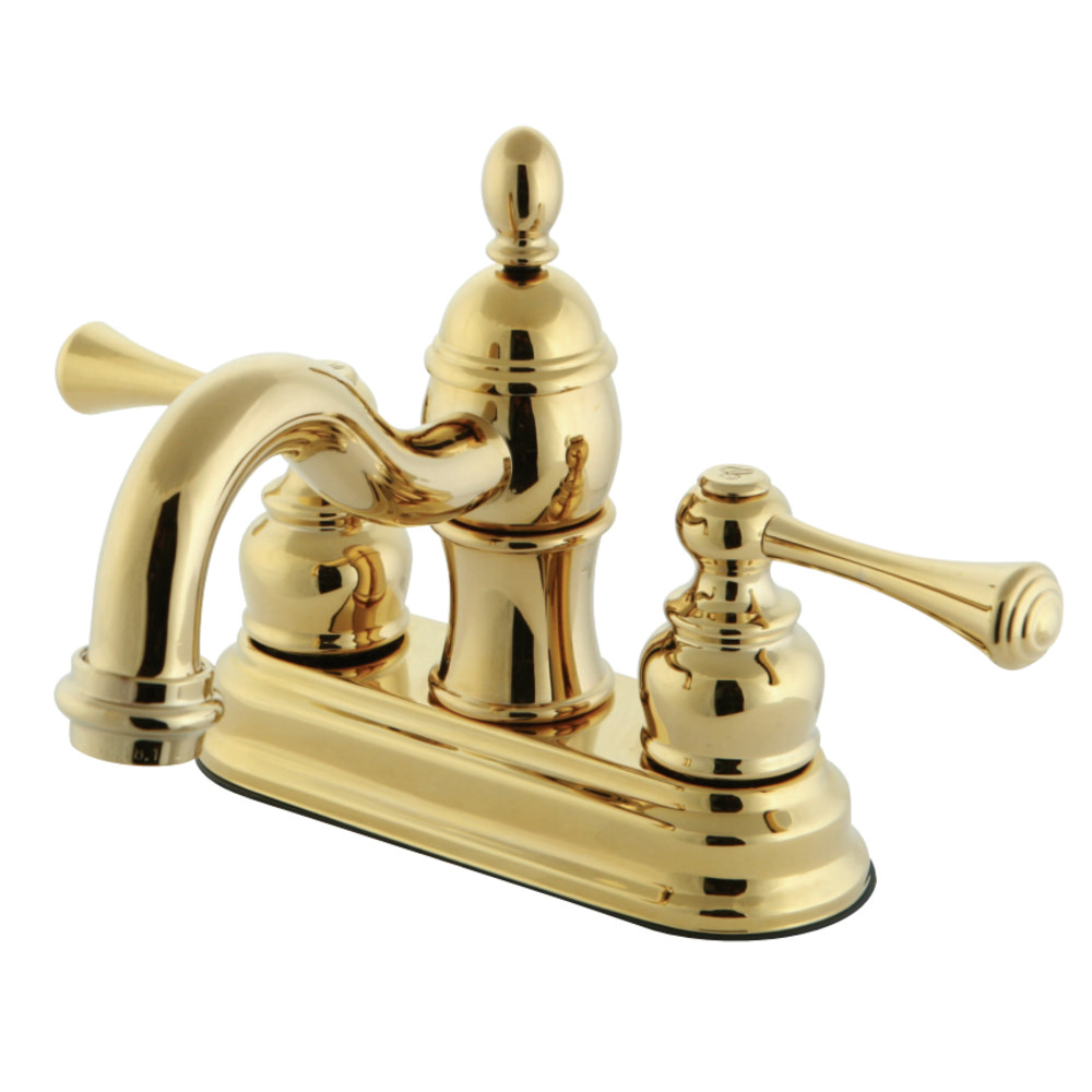 Kingston Brass KB3902BL 4 in. Centerset Bathroom Faucet, Polished Brass