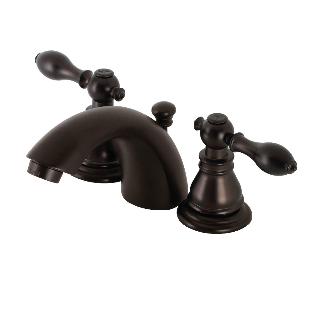 Kingston Brass KB955ACL American Classic Mini-Widespread Bathroom Faucet with Plastic Pop-Up, Oil Rubbed Bronze