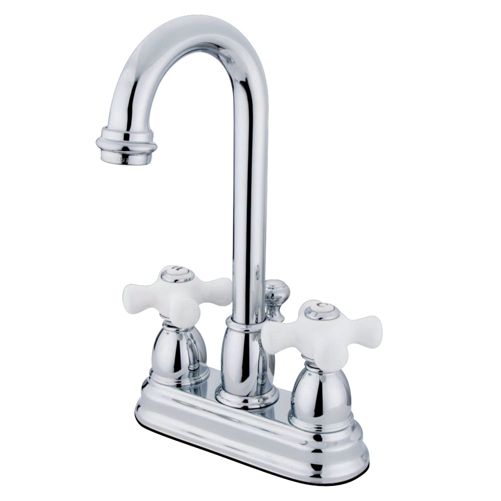 Kingston Brass KB3611PX 4 in. Centerset Bathroom Faucet, Polished Chrome