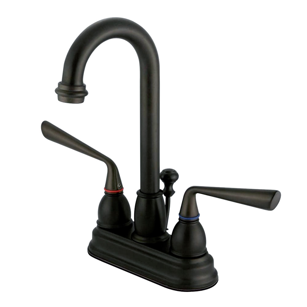 Kingston Brass KB3615ZL 4 in. Centerset Bathroom Faucet, Oil Rubbed Bronze