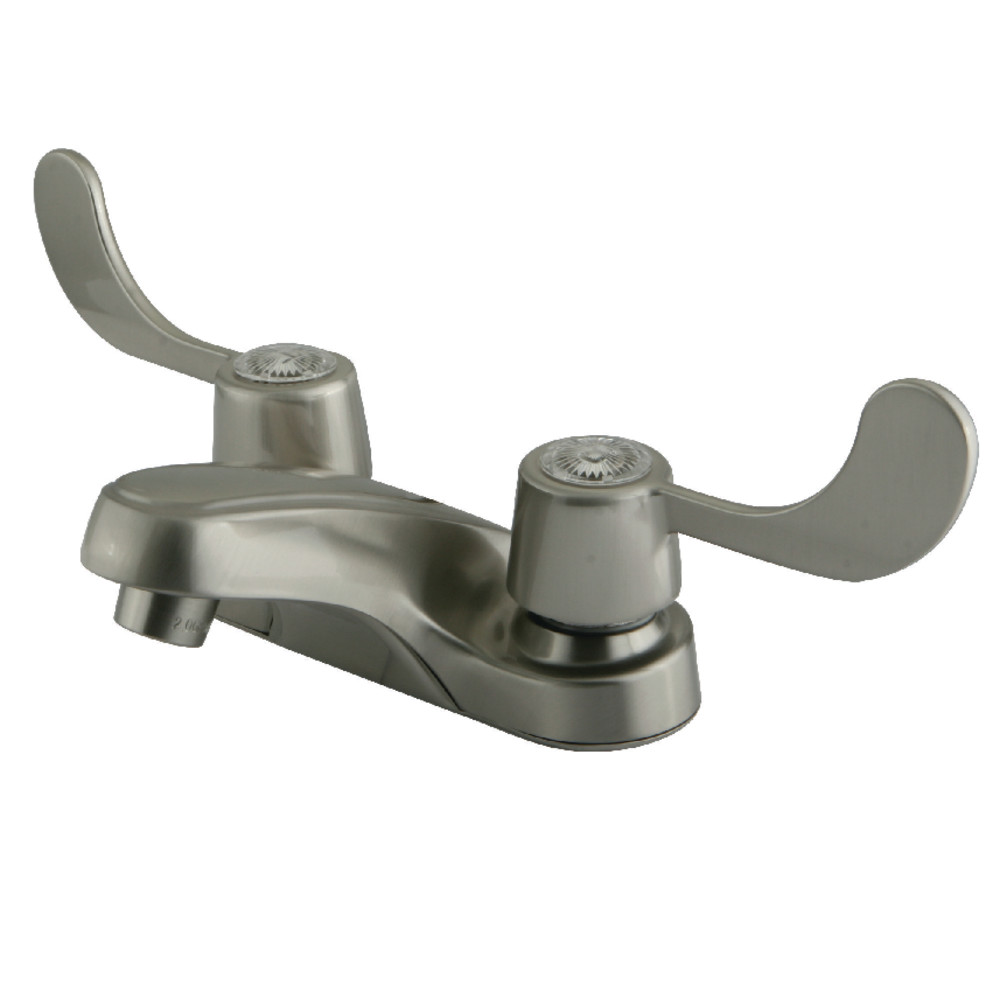 Kingston Brass KB188LP 4 in. Centerset Bathroom Faucet, Brushed Nickel